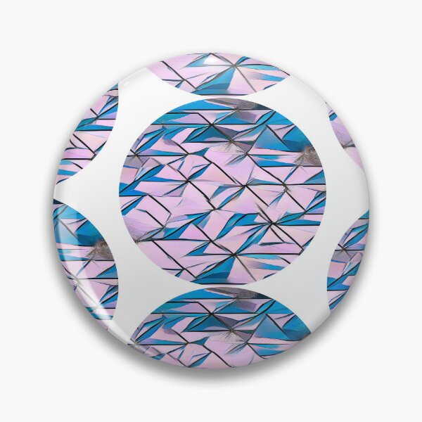 Item preview, Colorful February pattern in pink and blue rounded designed and sold by Bekindtome.