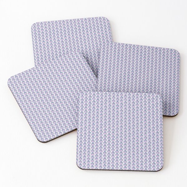 Item preview, Colorful February pattern in pink and blue rounded designed and sold by Bekindtome.