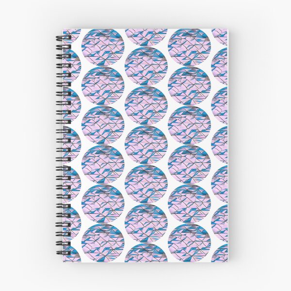 Item preview, Colorful February pattern in pink and blue rounded designed and sold by Bekindtome.