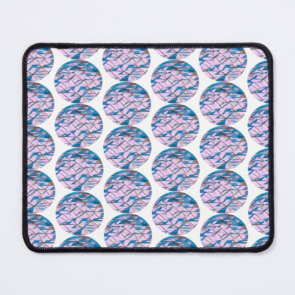 Item preview, Colorful February pattern in pink and blue rounded designed and sold by Bekindtome.