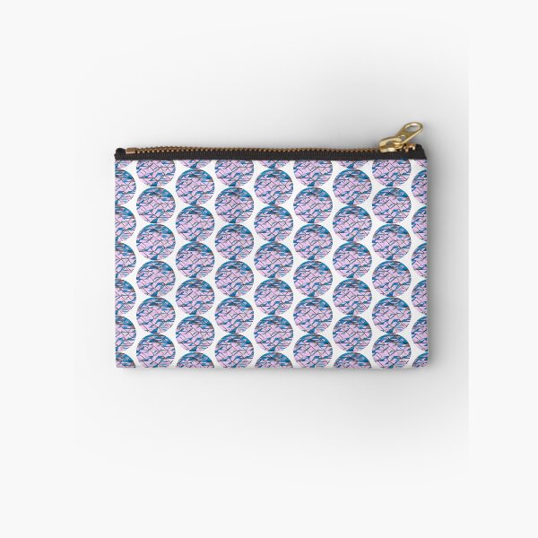 Item preview, Colorful February pattern in pink and blue rounded designed and sold by Bekindtome.