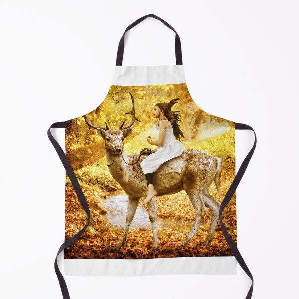 Item preview, Deer in the Forest Fantasy Art Print designed and sold by DegoPine  Art Studio.