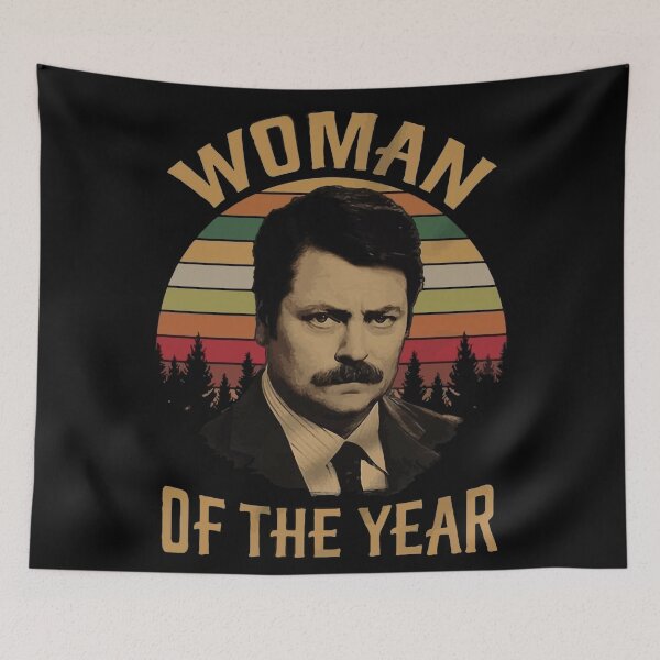 Item preview, Woman of The Year Vintage Retro  Ron Swanson Parks and Recreation designed and sold by CiarasOrianal.