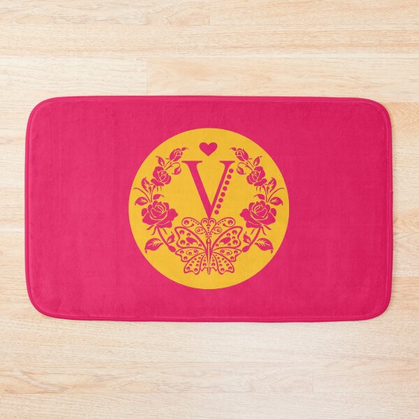 Item preview, Roses, Heart and Butterfly Monogram V designed and sold by ClownFishArts.