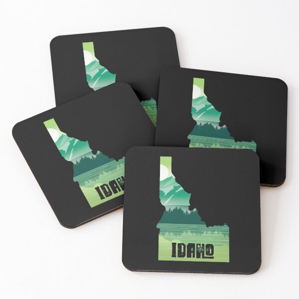 Item preview, idaho map and landscape designed and sold by landscapeworlds.