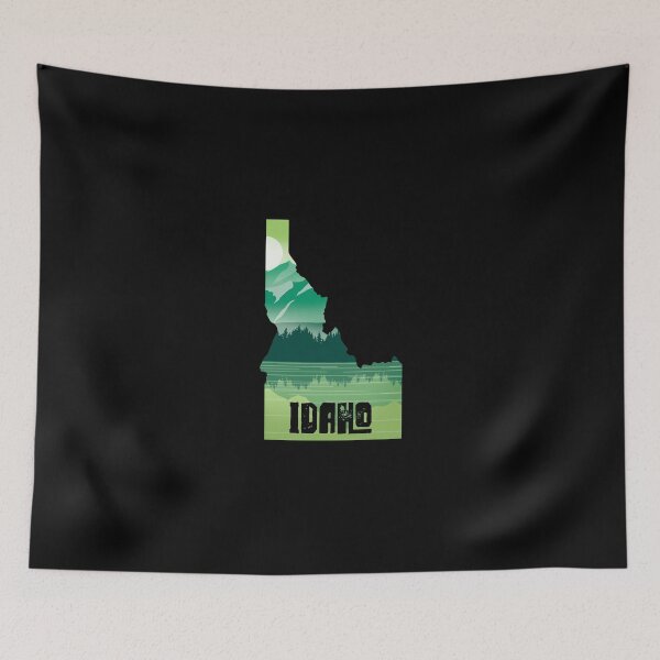 Item preview, idaho map and landscape designed and sold by landscapeworlds.