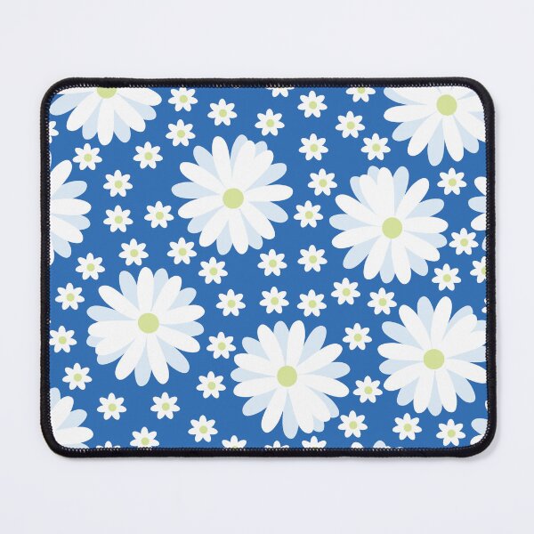 Item preview, White Daisies Floral Pattern Navy Blue Background designed and sold by geraldineMS.