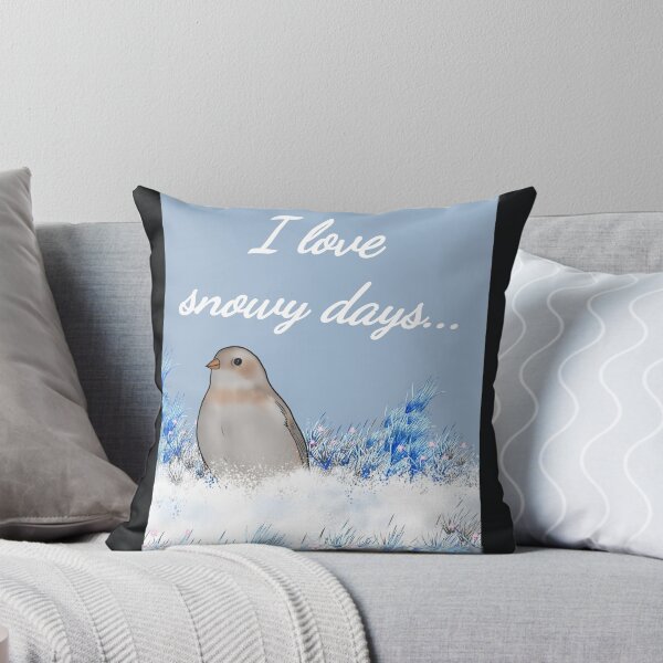 Item preview, I love snowy days snow bunting- Wild Life Winter Birds designed and sold by Midnightviera.