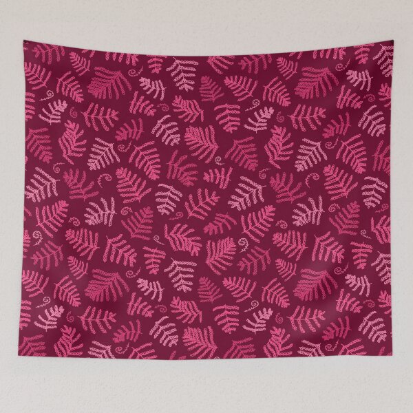 Item preview, Wild Ferns in Pink designed and sold by The Wellington Boot.
