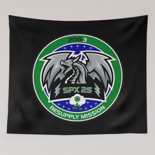 Item preview, SpaceX CRS-25 mission patch designed and sold by trendistudio.