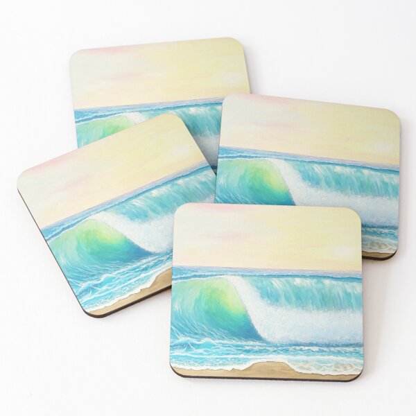 Item preview, Translucent Wave Breaking at Mediterranean Dream Beach at Sunset designed and sold by artshop77.