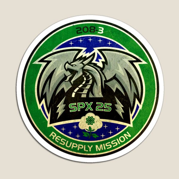 Item preview, SpaceX CRS-25 mission patch - vintage look  designed and sold by trendistudio.