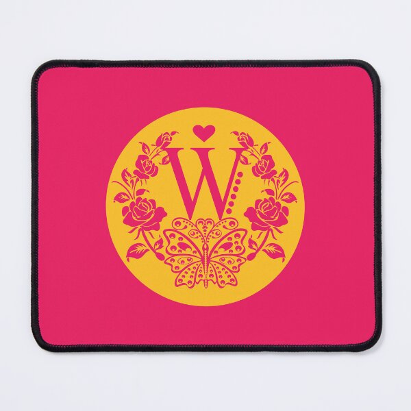 Item preview, Roses, Heart and Butterfly Monogram W designed and sold by ClownFishArts.