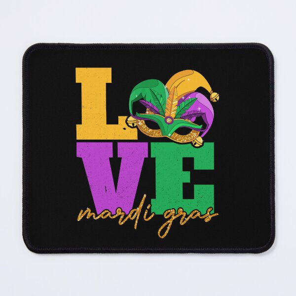 Item preview, love Mardi Gras Mask Feathers glitter fleur de lis love unisex - mardi gras parades - womens mardi gras designed and sold by Magik-Art.