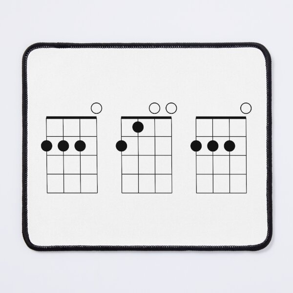 Item preview, DAD Spelled with Ukulele Chords Fun Black Design for Fathers designed and sold by UkeAlong.