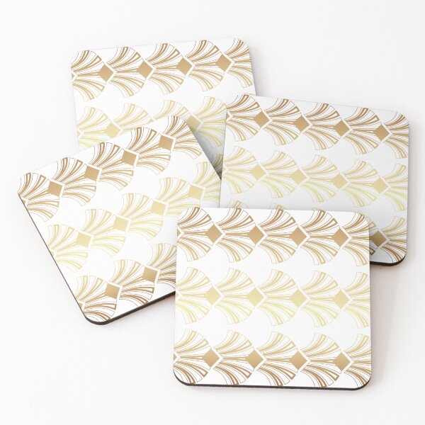 Item preview, Light Gold Geometric Gatsby Art Deco Pattern Background  designed and sold by Angela Cini.