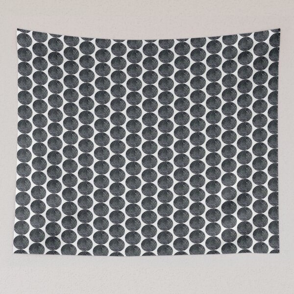 Item preview, Colorful February pattern in black wood rounded designed and sold by Bekindtome.