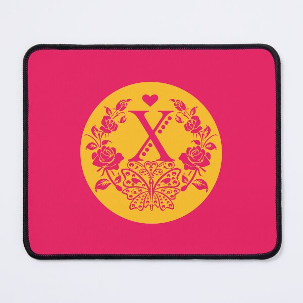 Item preview, Roses, Heart and Butterfly Monogram X designed and sold by ClownFishArts.