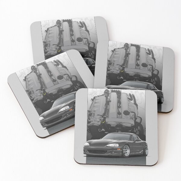 Item preview, Mx5 / Miata NB MK2 with engine backdrop (black) designed and sold by ArtyMotive.