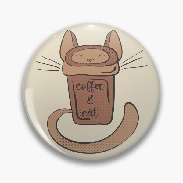 Item preview, Halftone textured typography coffee and cat on paper cup designed and sold by CutieBlue.