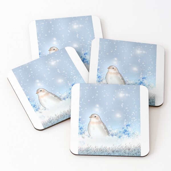 Item preview, Cute Snow Bunting- Wild Life Winter Birds designed and sold by Midnightviera.