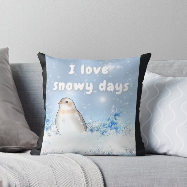 Item preview, I love snowy days- Glowing Snow Bunting designed and sold by Midnightviera.