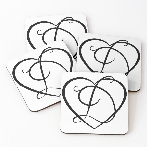 Item preview, Romantic linear illustration of a heart with letter D. designed and sold by kosnatvi.