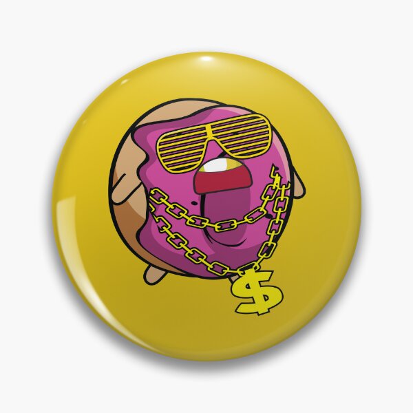 Item preview, Thug donut wearing sunglasses and gold chain designed and sold by Donutlovers.
