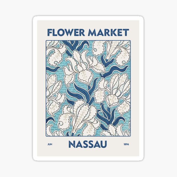 Item preview, Flower Market Print - Nassau designed and sold by Vintagrafica.