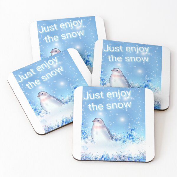 Item preview, Just enjoy the snow- Happy glowing Snow Bunting designed and sold by Midnightviera.