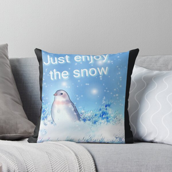 Item preview, Just enjoy the snow- Happy glowing Snow Bunting designed and sold by Midnightviera.