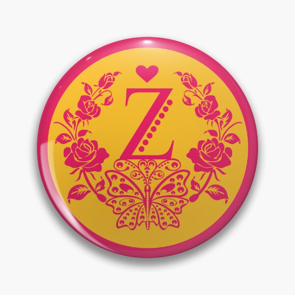 Item preview, Roses, Heart and Butterfly Monogram Z designed and sold by ClownFishArts.