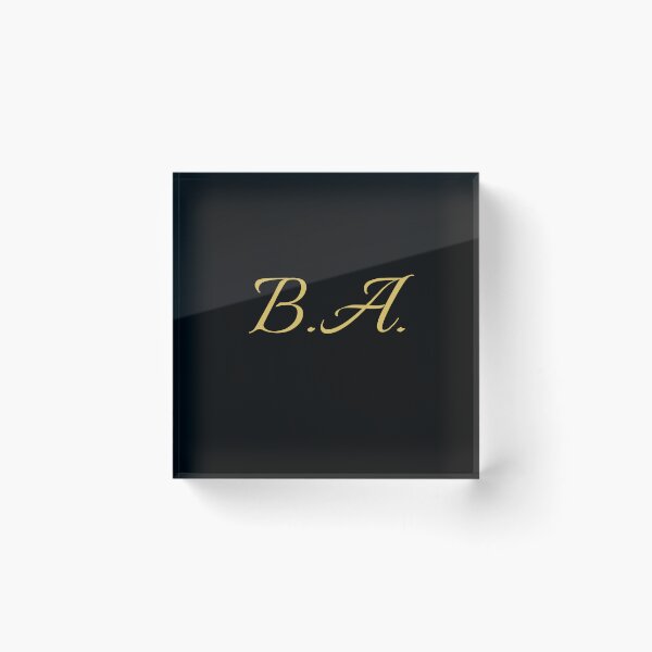 Item preview, BA Initials | Gold Lettering | Personalised Gifts designed and sold by Avo And Sriracha.