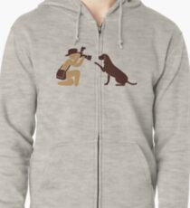 Photographer journalist Hund Zipped Hoodie