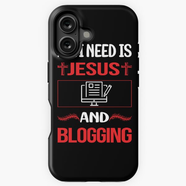Vista previa del artículo con la obra «Divertido Jesús Blogging Blog Blogger», diseñado y vendido por DougPoulos.