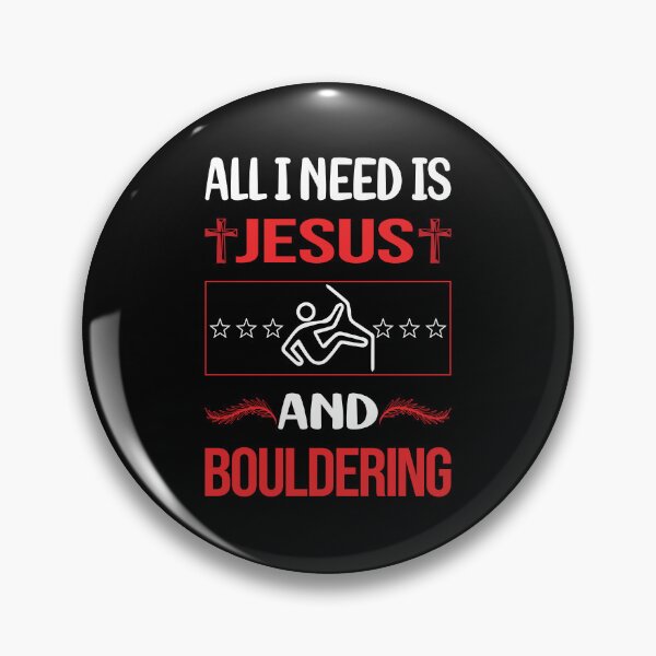 Item preview, Funny Jesus Bouldering Rock Climbing designed and sold by DougPoulos.