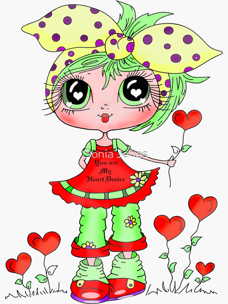 "You are my heart desire" Sticker by soniajones7 Redbubble