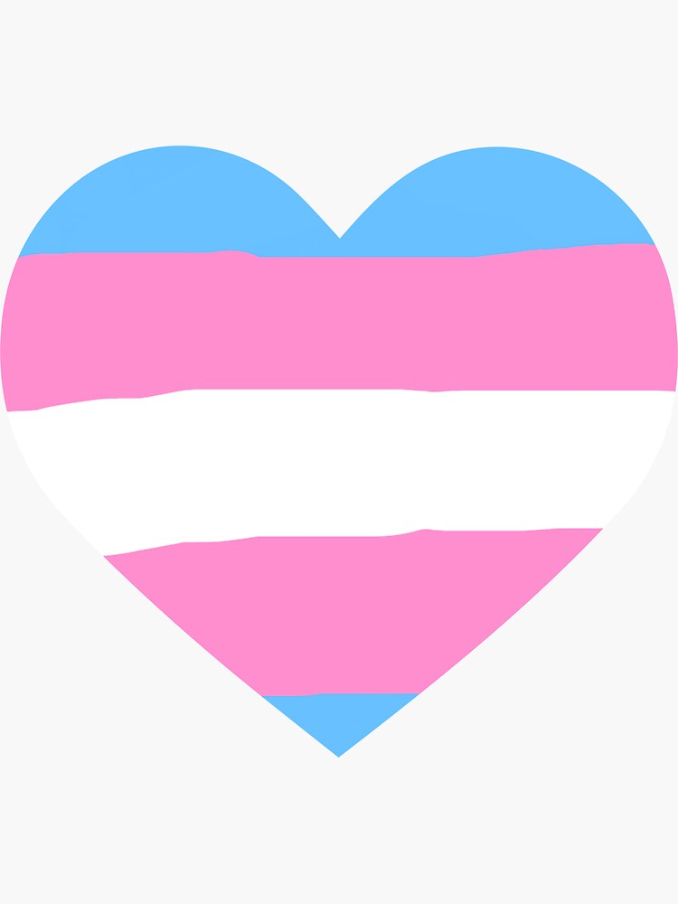 Transgender Pride Flag Heart Sticker For Sale By Thekryomancer Redbubble