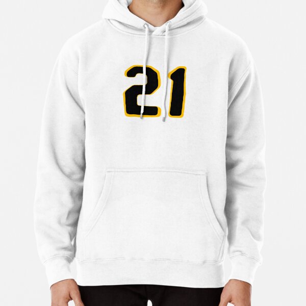 Roberto Clemente #21 Pullover Hoody L / Heather Black