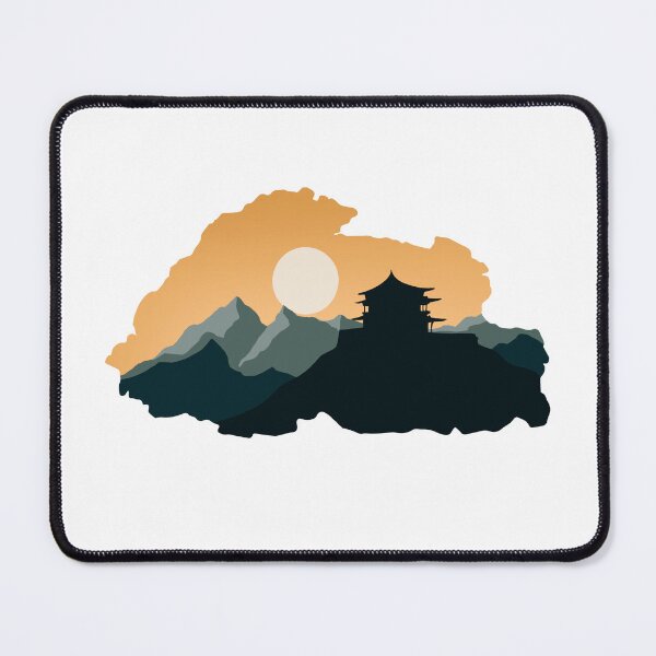 Item preview, Bhutan map and colorful landscape designed and sold by landscapeworlds.