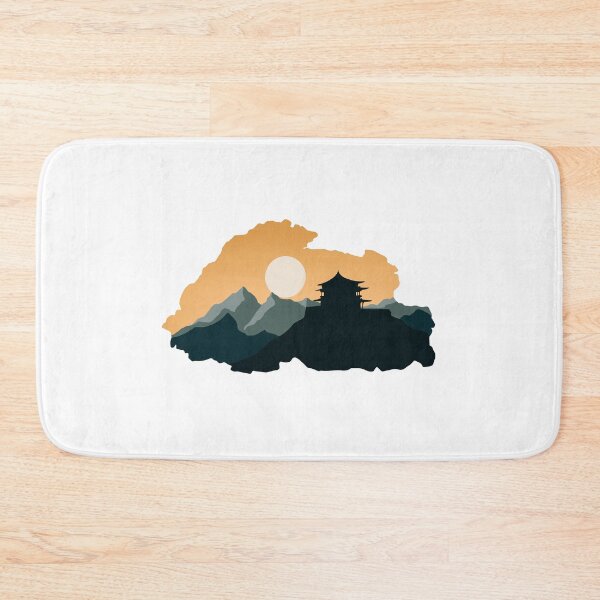 Item preview, Bhutan map and colorful landscape designed and sold by landscapeworlds.