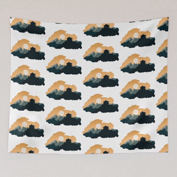 Item preview, Bhutan map and colorful landscape designed and sold by landscapeworlds.