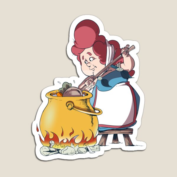 Mrs Popotte, the carrot queen Magnet
