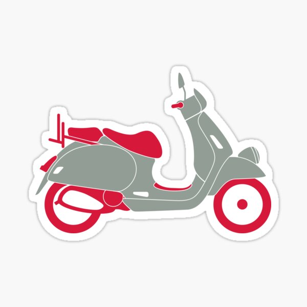 Vespa Sticker Sticker Italy 50cc Scooter Scooter Silhouette Moped