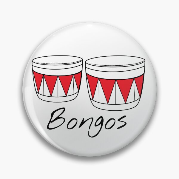 Item preview, Bongos Design for Drummers and Musicians - with white text designed and sold by Mindful-Designs.