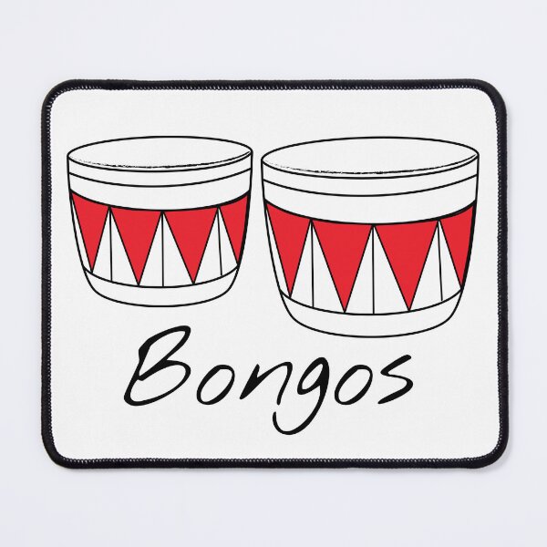 Item preview, Bongos Design for Drummers and Musicians - with white text designed and sold by Mindful-Designs.