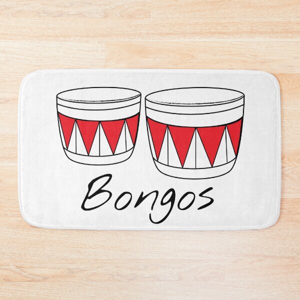 Item preview, Bongos Design for Drummers and Musicians - with white text designed and sold by Mindful-Designs.