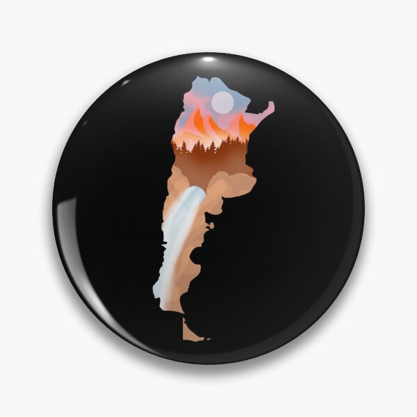 Item preview, Argentina map and colorful landscape designed and sold by landscapeworlds.