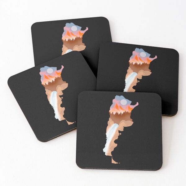 Item preview, Argentina map and colorful landscape designed and sold by landscapeworlds.