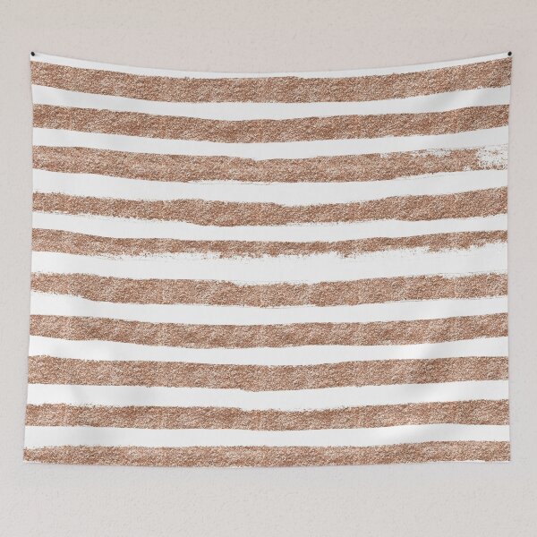 Item preview, Rose gold stripes on white designed and sold by peggieprints.